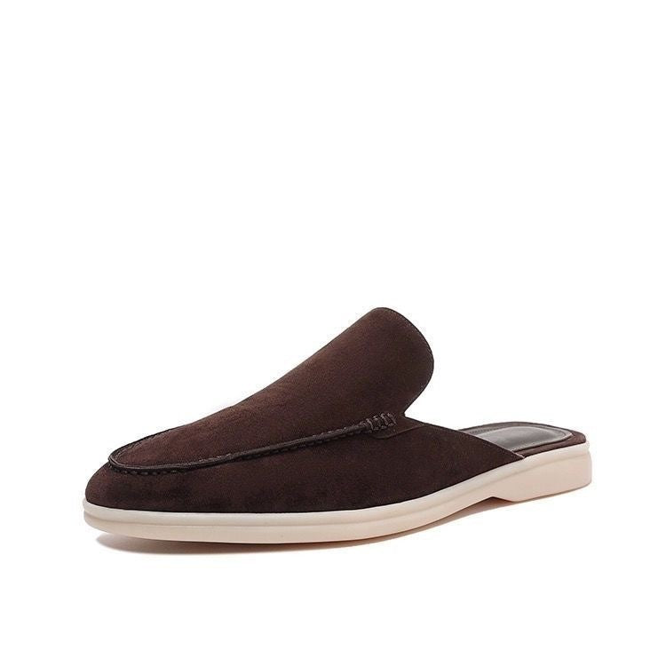 Comfort-focused men's backless slip-on loafers, ideal casual shoes for versatile men's summer style.