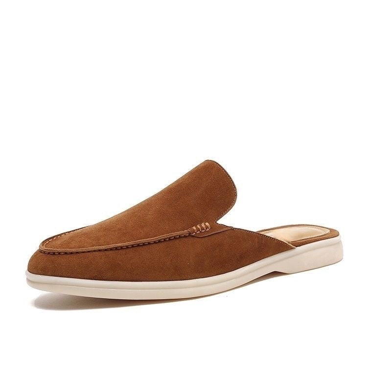 Modern men's backless slip-on loafers, perfect for adding effortless, comfortable style to any casual outfit.