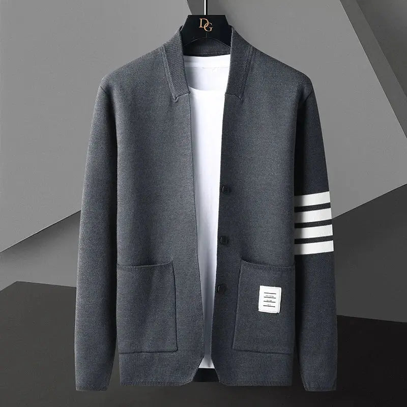 Classic men's comfortable button-up long sleeve cardigan. Essential fall & winter menswear with a tailored fit.