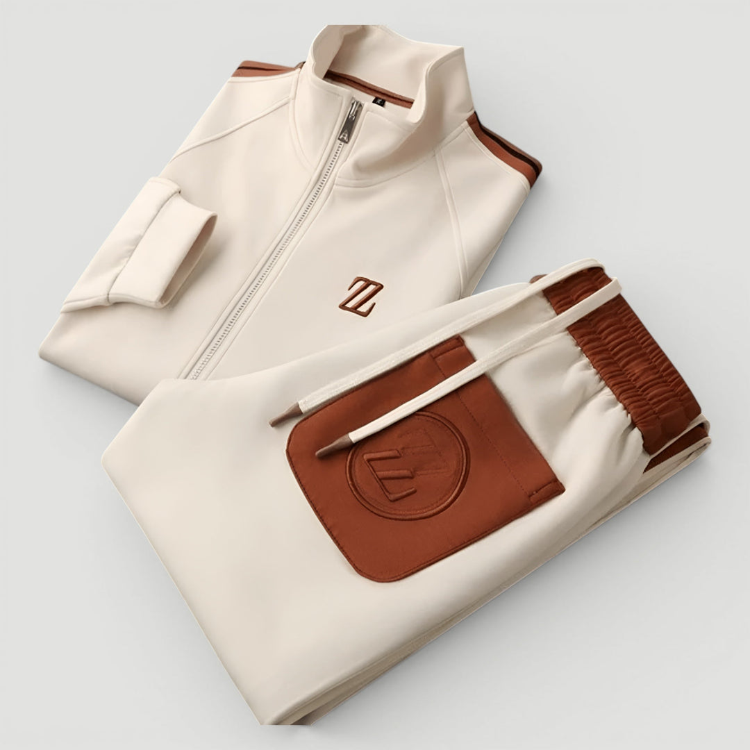 Modern men's loungewear set, a two-piece casual tracksuit for relaxed and stylish moments.
