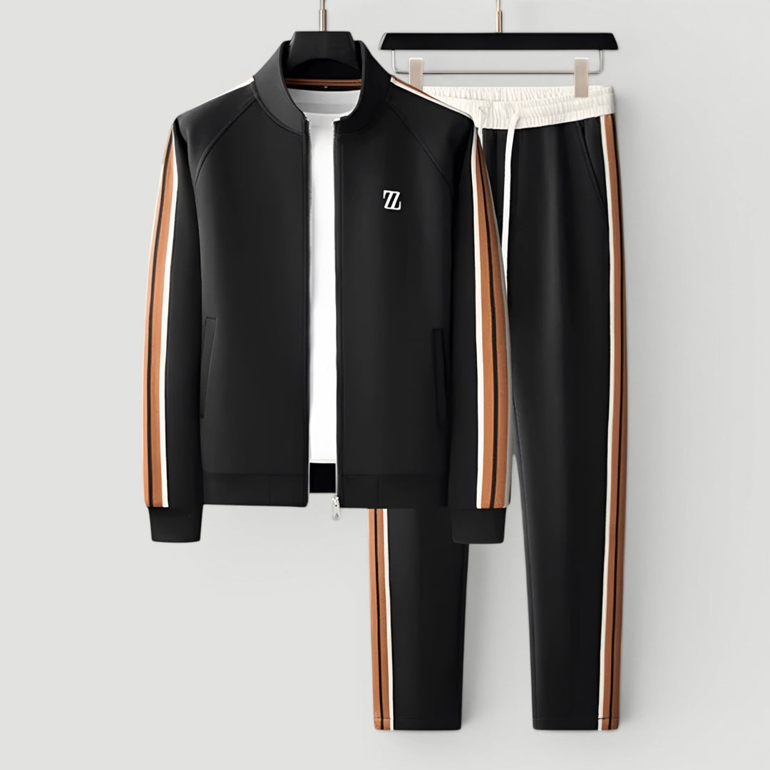 Men's comfortable track pants from a two-piece set, ideal for casual & loungewear.