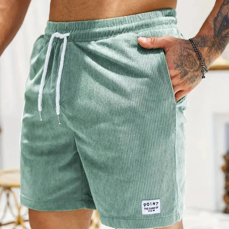 Men's drawstring shorts, offering a comfortable, adjustable fit for versatile casual wear.