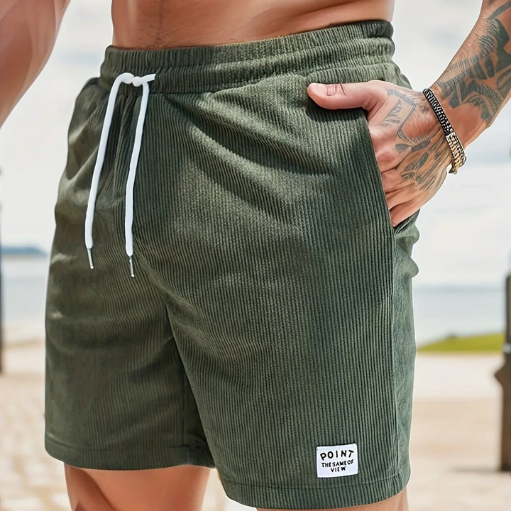 Breathable men's casual shorts with a drawstring for ultimate summer comfort.