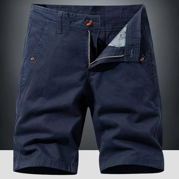 Stylish men's casual chino shorts, perfect for summer relaxation, offering comfort and a modern everyday look.