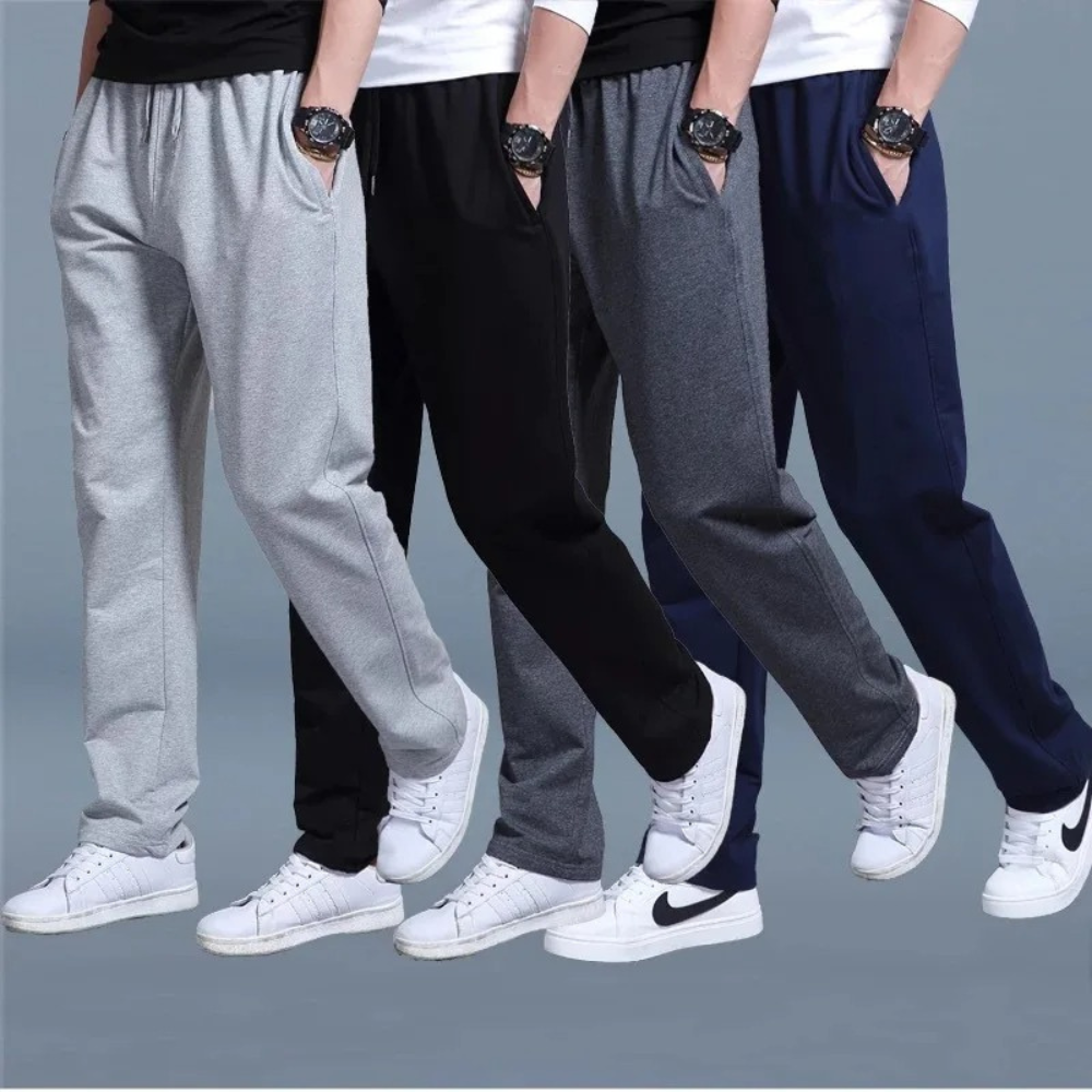 Men's comfortable relaxed fit jogging pants in black, ideal for everyday casual wear.