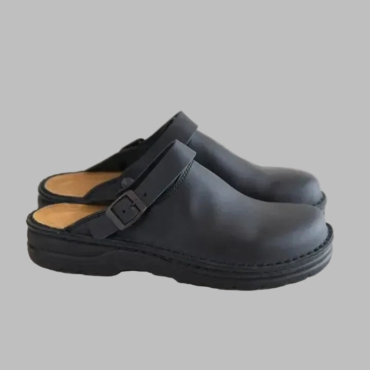 Durable men's slip-on garden clogs for easy, comfortable wear outdoors or as versatile casual footwear.
