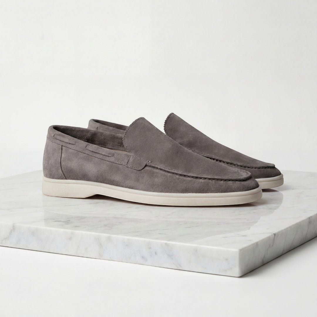 Versatile men's slip-on loafers, combining comfort with classic dress shoe elegance.