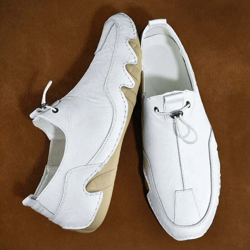 Comfortable men's slip-on driving loafers with flat heels, ideal versatile casual footwear for easy everyday style.