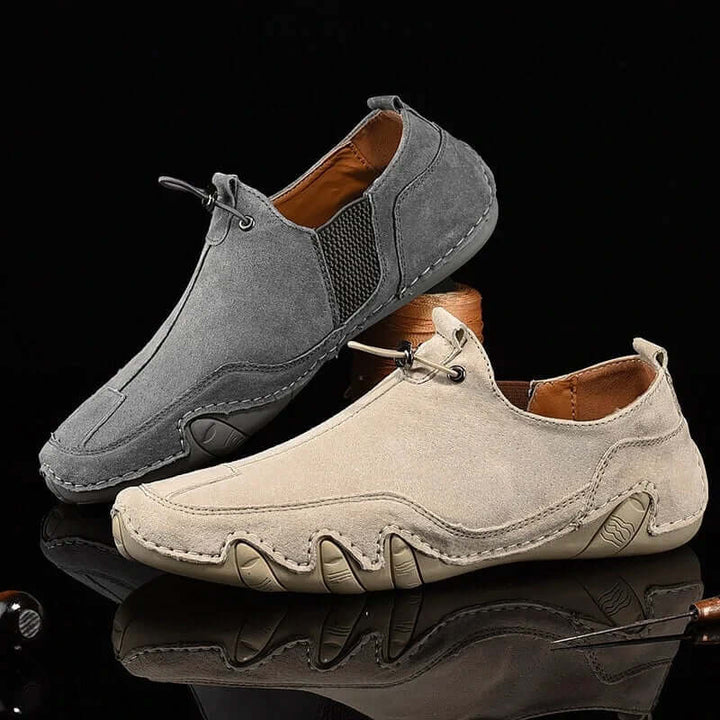 Easy wear men's slip-on loafers, providing comfort & versatile style for driving or casual all-season footwear.