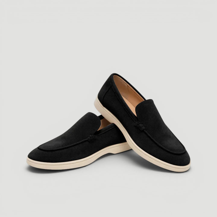 Stylish men's slip-on loafers with a sleek design, perfect for summer comfort.