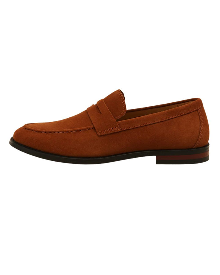 Elegant men's slip-on dress loafers with a flat heel for classic style & all-day comfort.