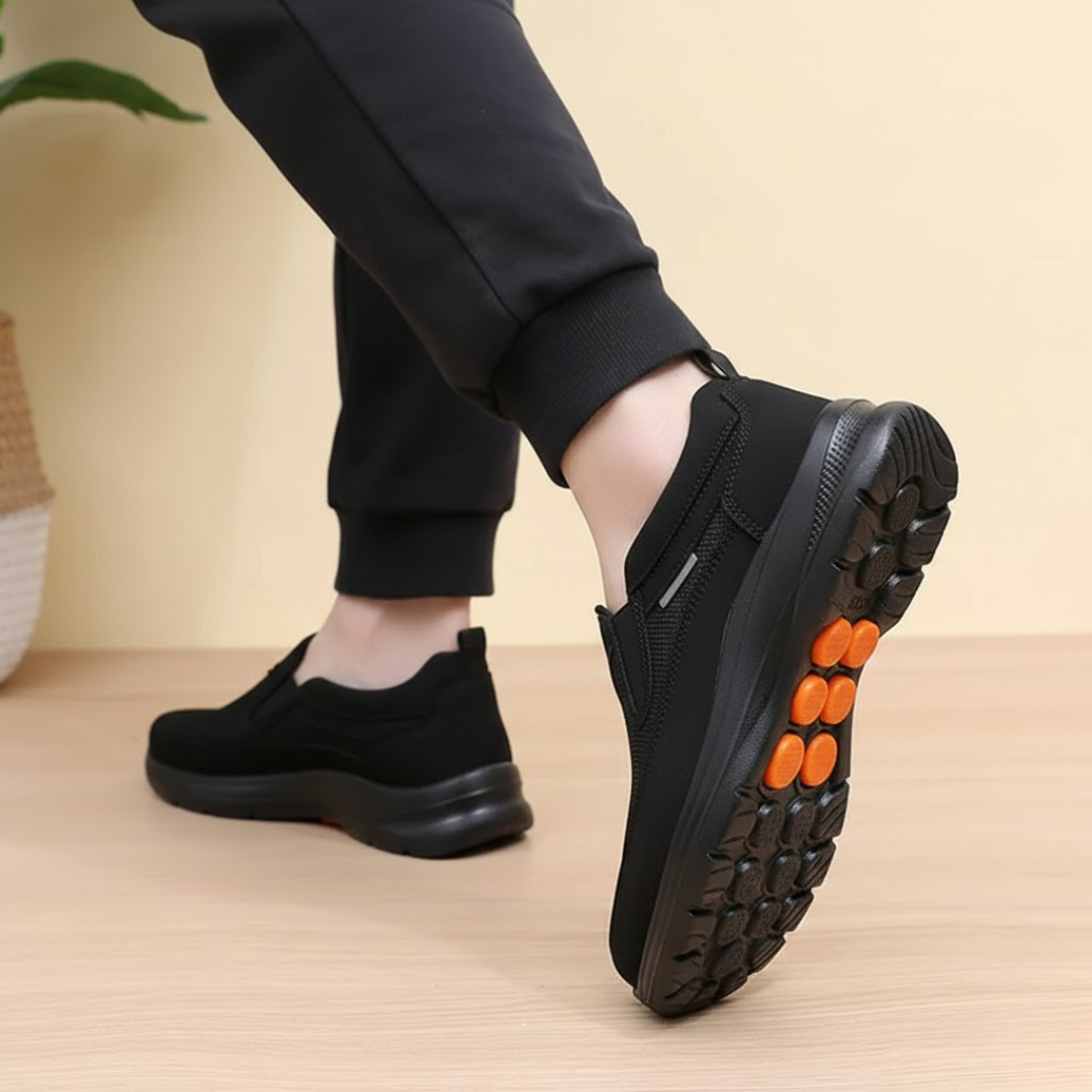 Lightweight & breathable men's slip-on walking shoes with a flexible sole for comfortable, active daily wear.