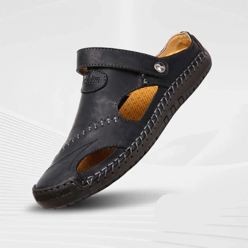 Versatile mens comfort shoes: walking sandals, vacation footwear, and casual slip-ons for warm weather.