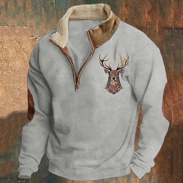 Soft men's casual zip-up hoodie, perfect for comfortable lounging or layering for fall and winter.