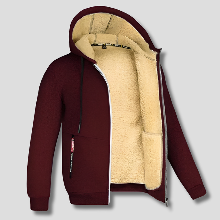 Comfortable men's relaxed fit pullover, long sleeve, ideal for casual fall & winter wear.