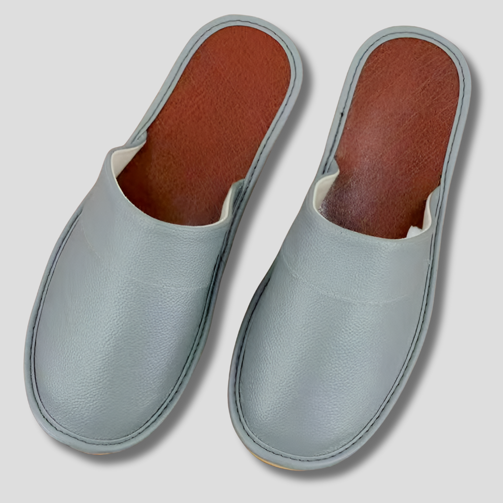 Gift for him: Men's comfortable slip-on house slippers, ideal cozy indoor footwear for relaxation at home.