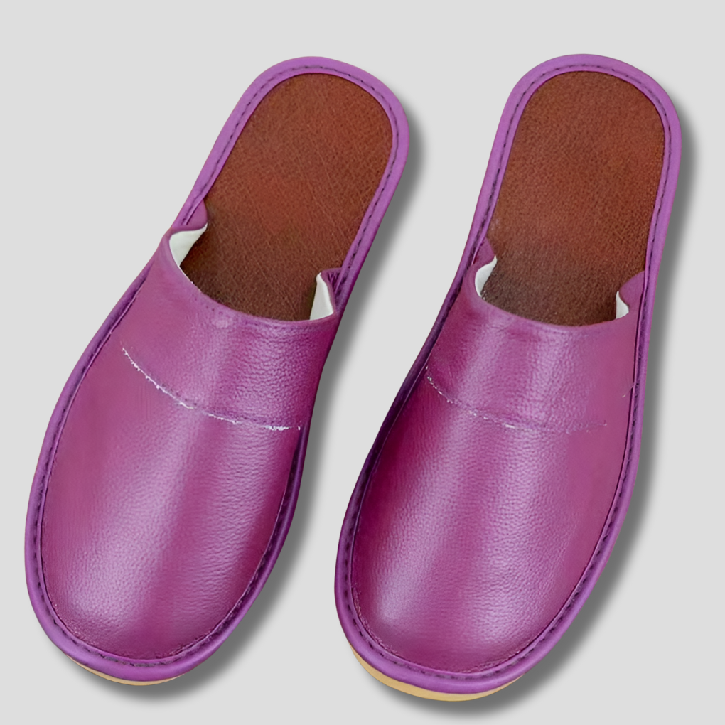 Relaxing men's slip-on indoor house slippers. Soft, comfortable home footwear for ultimate coziness.