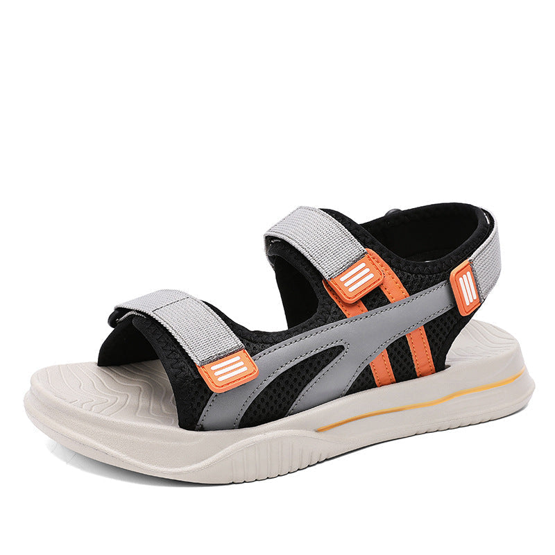 Men's summer walking sandals, cushioned and non-slip, designed for casual wear & active outdoor adventures.