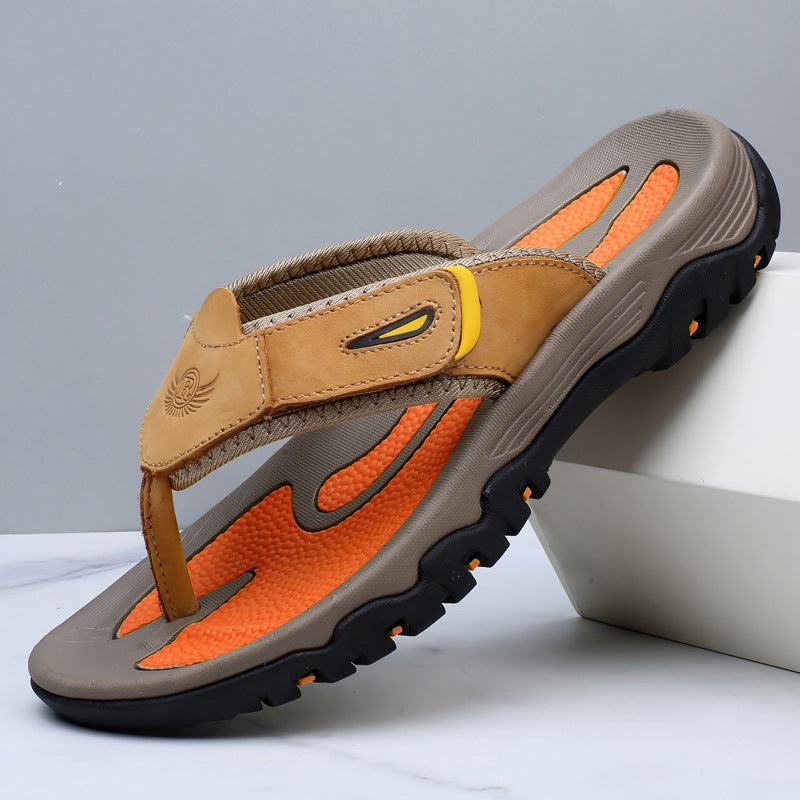 Lightweight men's toe post flip-flops with superior cushioning for all-day summer comfort.