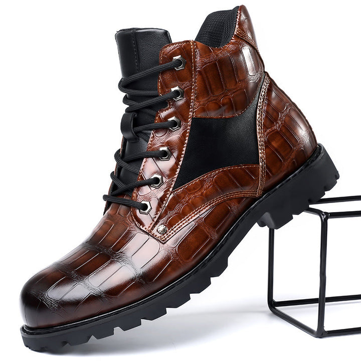 Men's elegant Dante dress boots, expertly handcrafted brown leather footwear for a refined and stylish look.