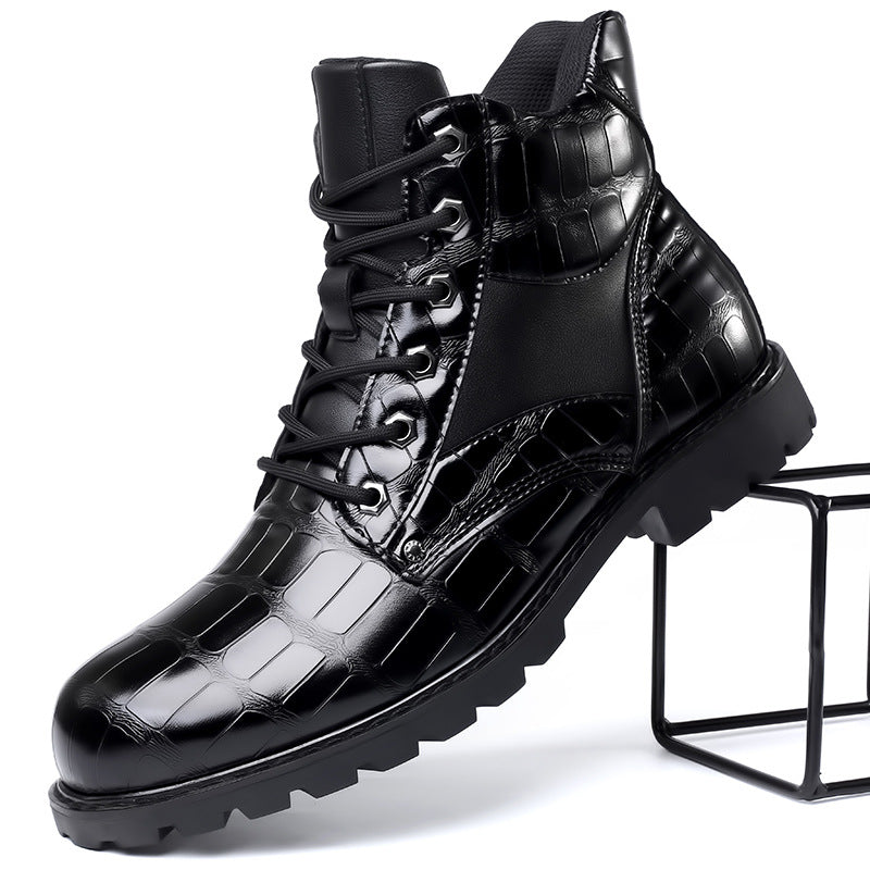Stylish Men's Dante black dress boots, handcrafted with attention to detail for sophisticated formal and fashion wear.