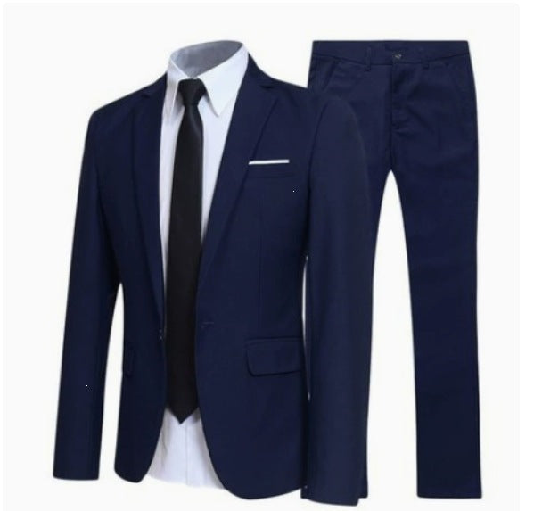 Comfortable men's digital print slim fit suit set for leisure wear. Achieve modern style with this two-piece.