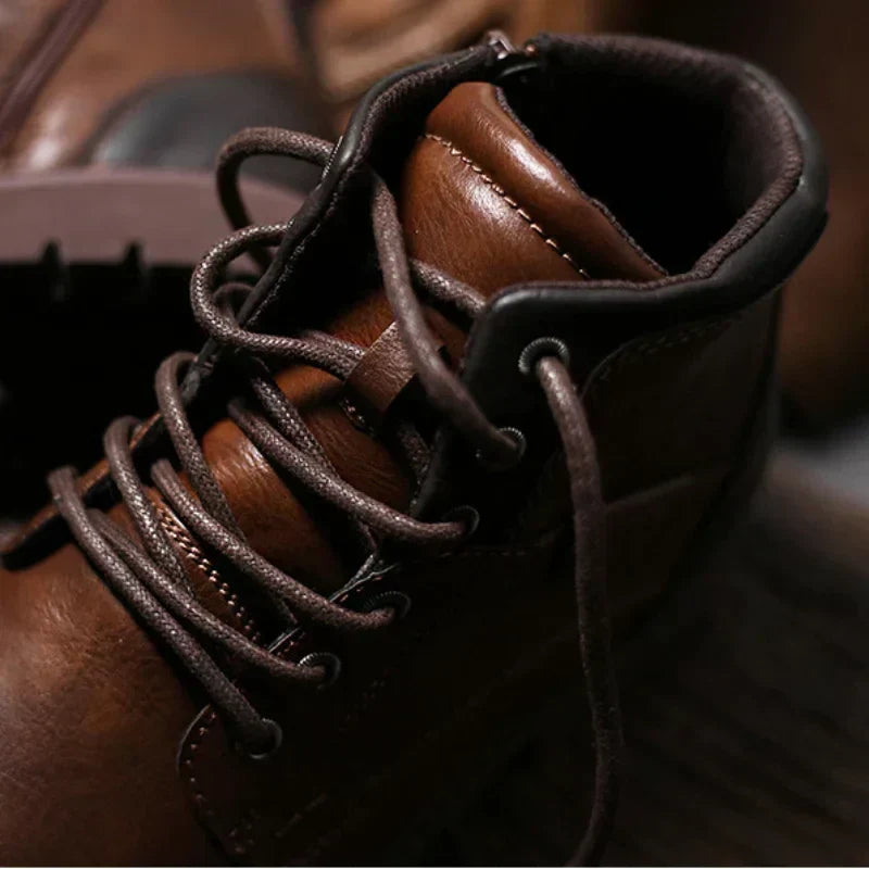 Versatile black men's ankle boots for dependable durability, offering classic style and all-day comfort.