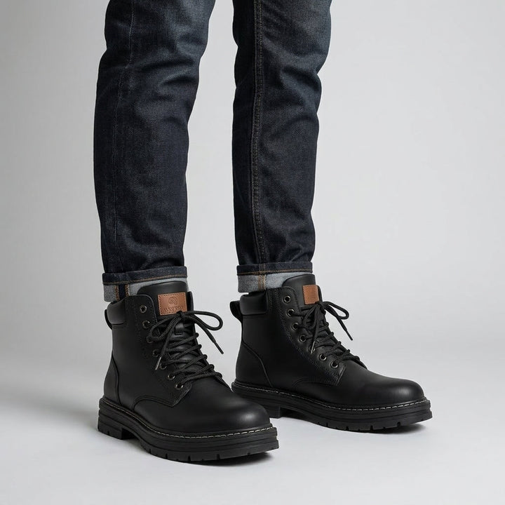 Stylish men's ankle boots, perfect for work or casual outdoor wear, offering robust support.