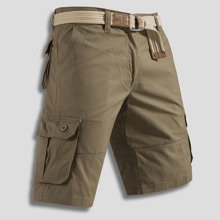 Comfortable men's utility shorts, featuring multiple pockets, great for casual wear & outdoors.