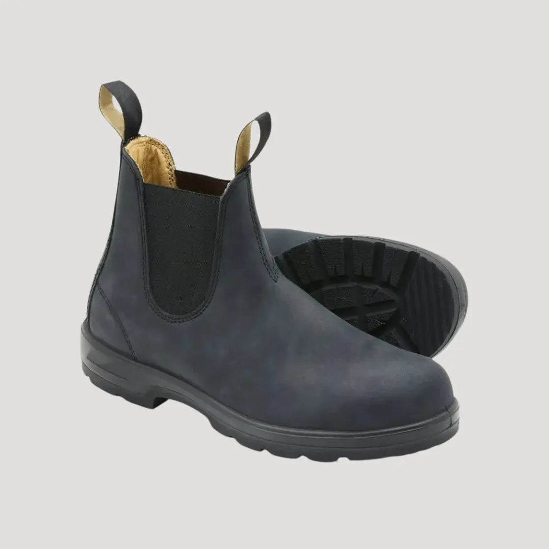 Men's durable slip-on Chelsea work boots for rugged outdoor utility and all-day comfort.