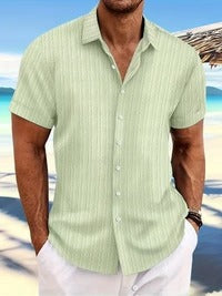 Stylish men's short-sleeve summer shirt. Casual regular fit for comfortable men's fashion in warm weather.
