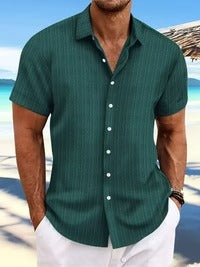 Classic men's casual short-sleeve summer shirt. Effortless design, regular fit for versatile summer style.