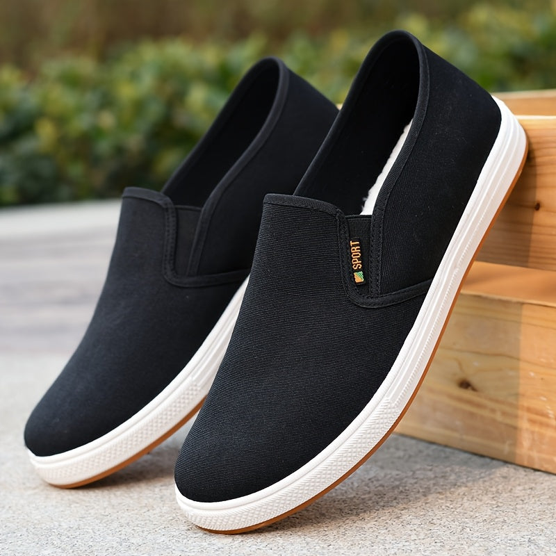 Men's effortless slip-on loafers with comfort elastic panels, ideal for casual everyday wear.