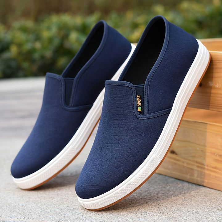 Stylish men's slip-on loafers, versatile for smart casual or travel, offering easy wear comfort.