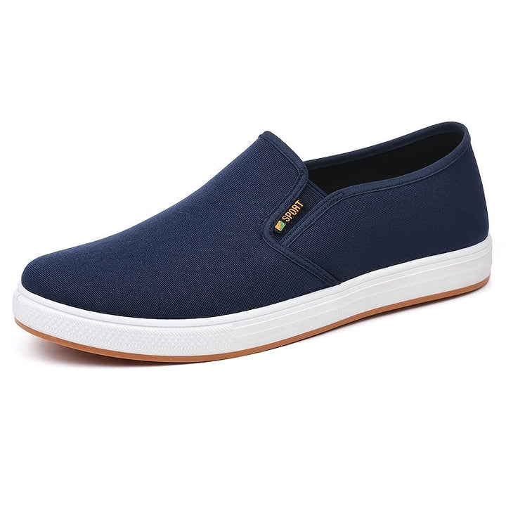 Comfortable men's slip-on loafers featuring elastic panels for easy wear and a perfect fit.