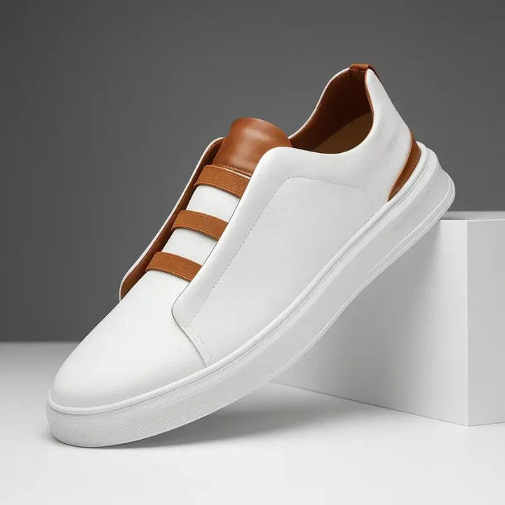 Men's effortless slip-on trainers with unique loop lacing, ideal for casual comfort & modern style.