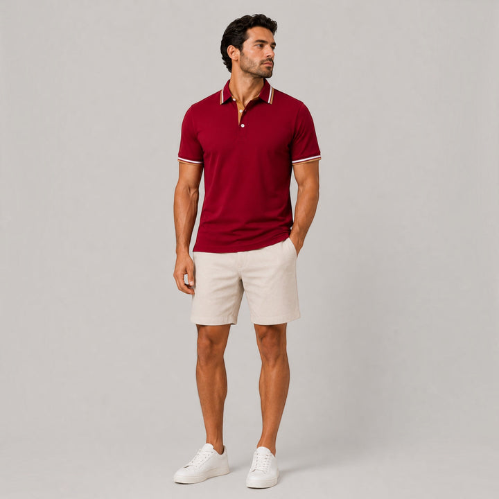 Men's elegant 2-piece polo set for versatile smart-casual style.