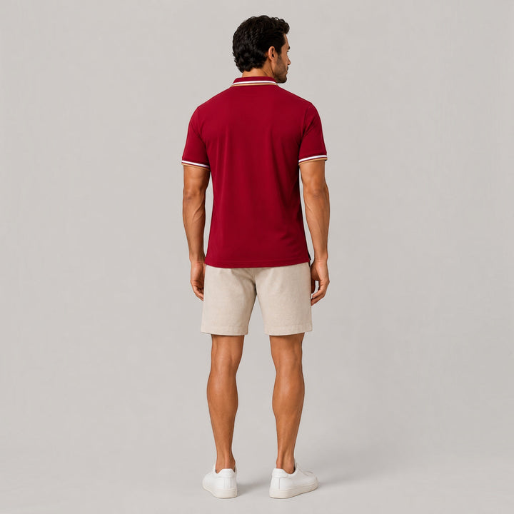 Comfortable men's knitwear polo set, ideal for modern smart-casual wear.