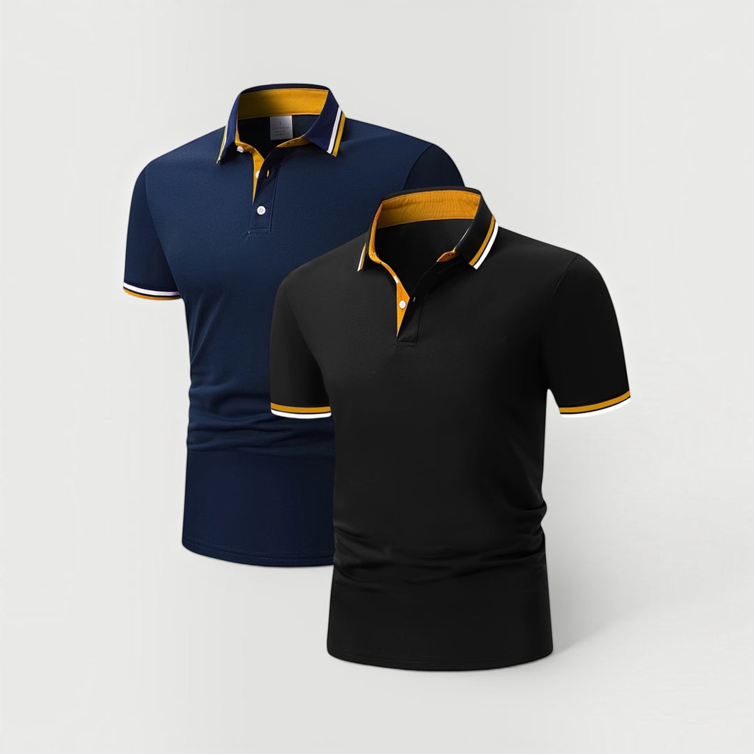 Stylish men's 2-piece polo set, perfect for elegant smart-casual workwear.