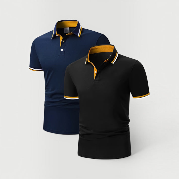 Stylish men's 2-piece polo set, perfect for elegant smart-casual workwear.
