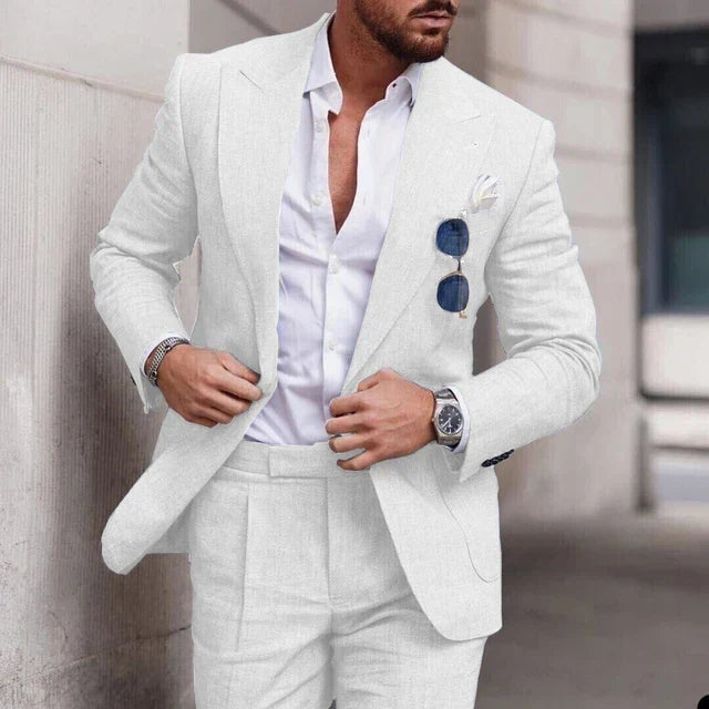 Men's special occasion suit, a tailored 2-piece set for sophisticated formal wear.