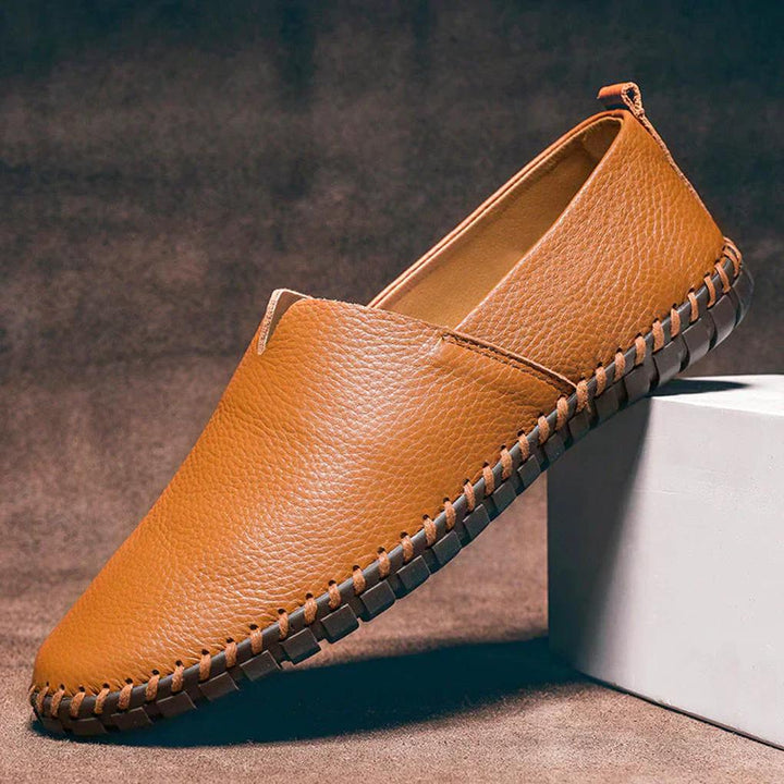 Men's elegant matte slip-on loafers, comfortable & stylish for various occasions.