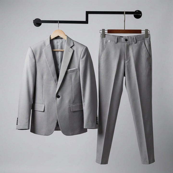 Premium tailored suit for men, providing comfort & elegance. Ideal professional attire for business meetings & events.