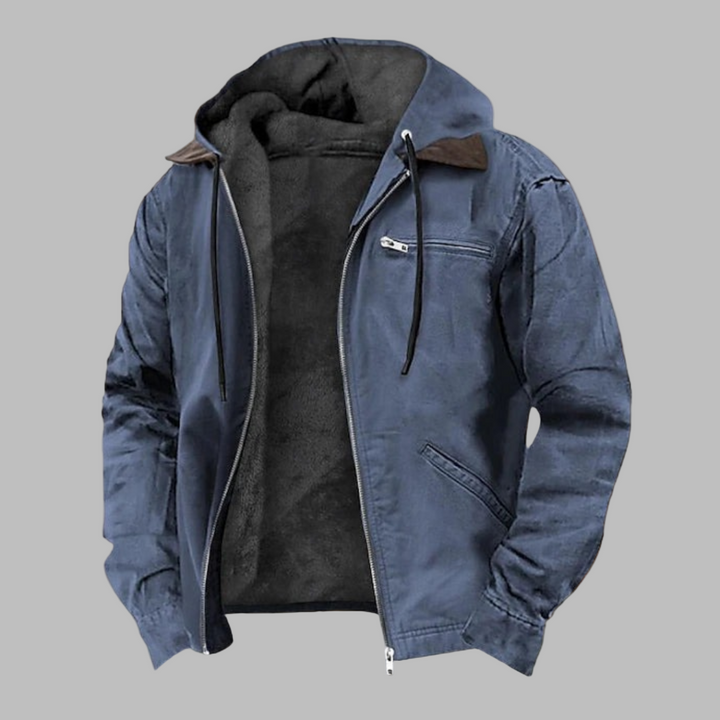 Stylish men's outerwear, an elegant jacket with a modern tailored fit, ideal for sophisticated casual & formal looks.