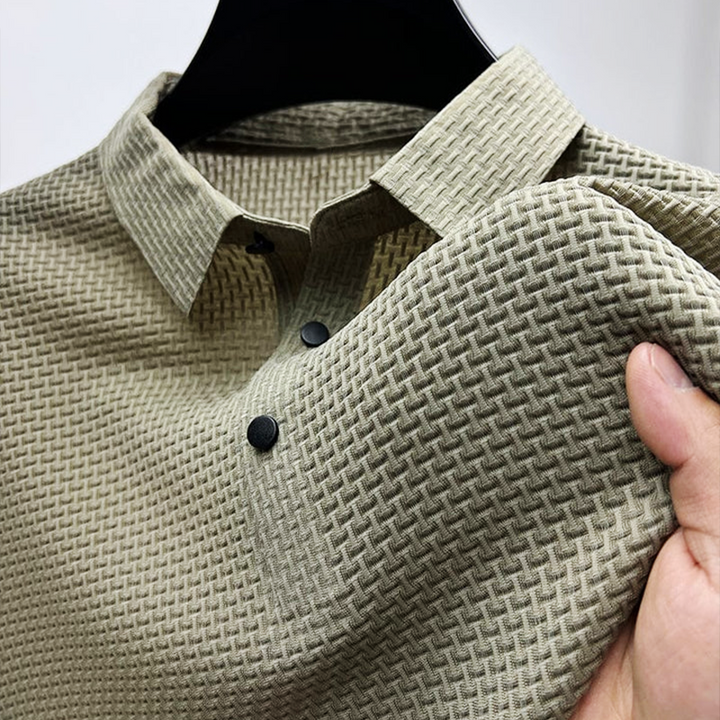 Classic men's polo shirt, versatile for casual or elegant summer fashion.