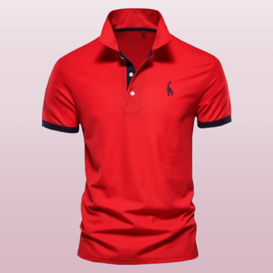 Men's elegant polo shirt, short sleeve, providing effortless style and comfort for a polished smart casual look.