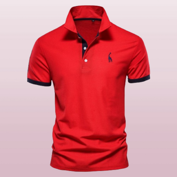 Men's elegant polo shirt, short sleeve, providing effortless style and comfort for a polished smart casual look.