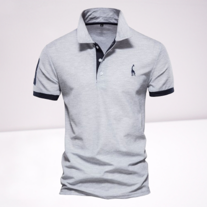 High-quality men's collared polo shirt, short sleeve, featuring an elegant design & comfortable fit for everyday.