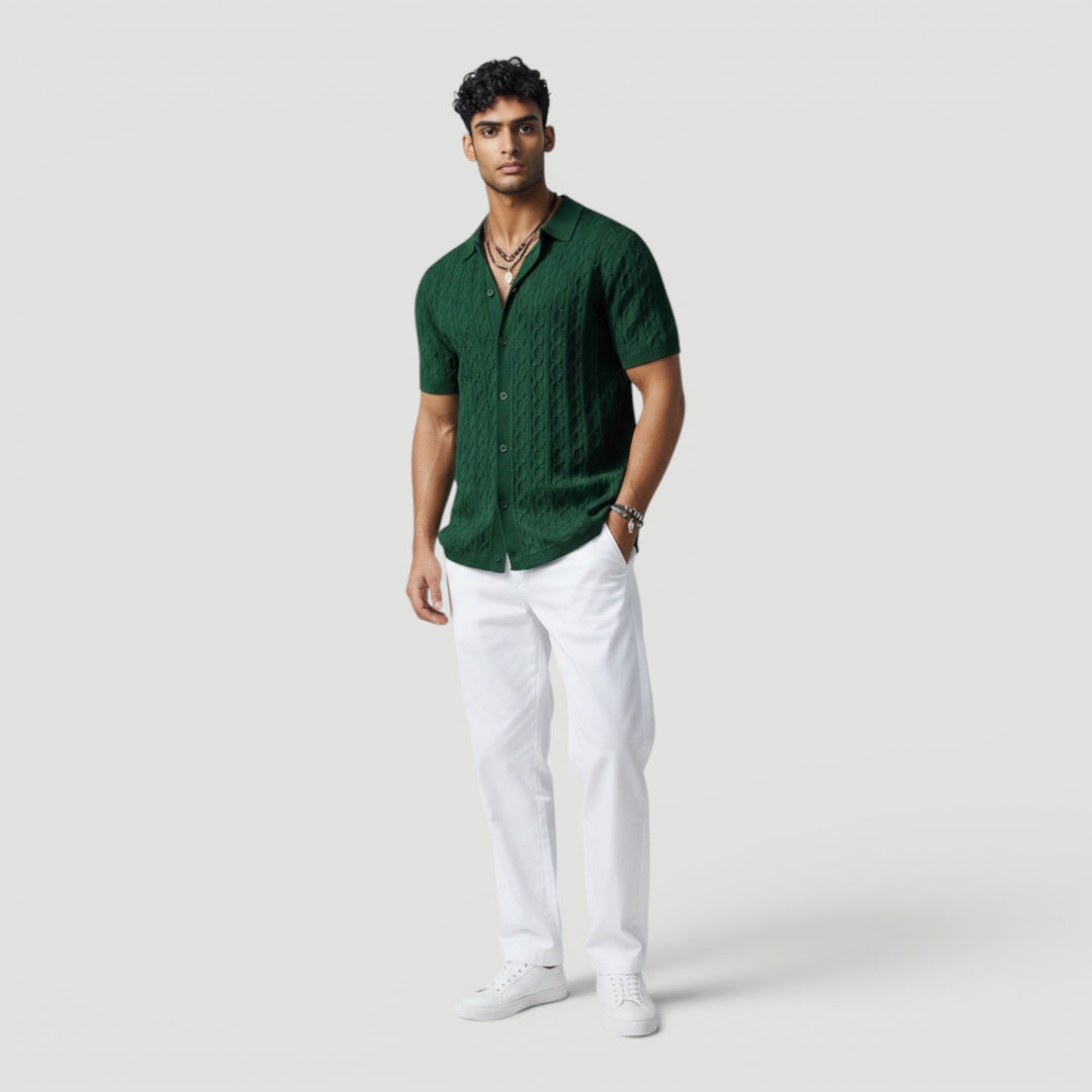 Classic men's sleeveless sweater vest, elegant for versatile layering.