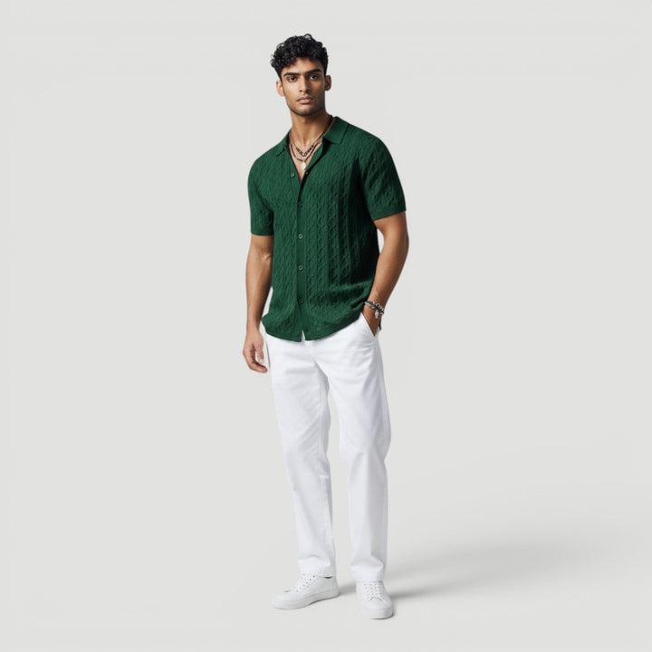 Classic men's sleeveless sweater vest, elegant for versatile layering.